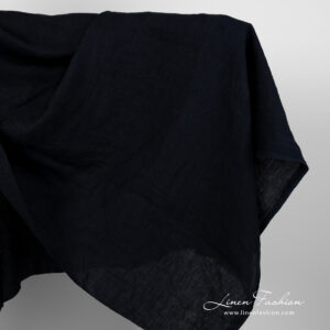 Leveä pesty pellavakangas, sinimusta