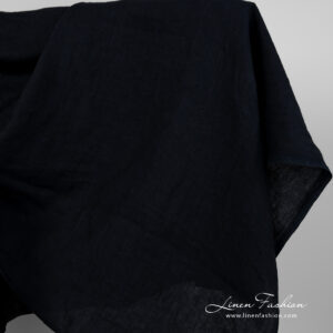 Leveä pesty pellavakangas, sinimusta