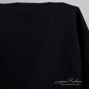 Leveä pesty pellavakangas, sinimusta