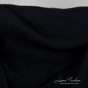 Leveä pesty pellavakangas, sinimusta