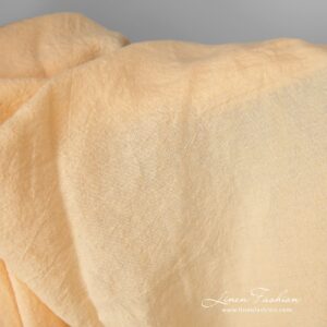 Leveä pesty pellavakangas kermanvalkoinen