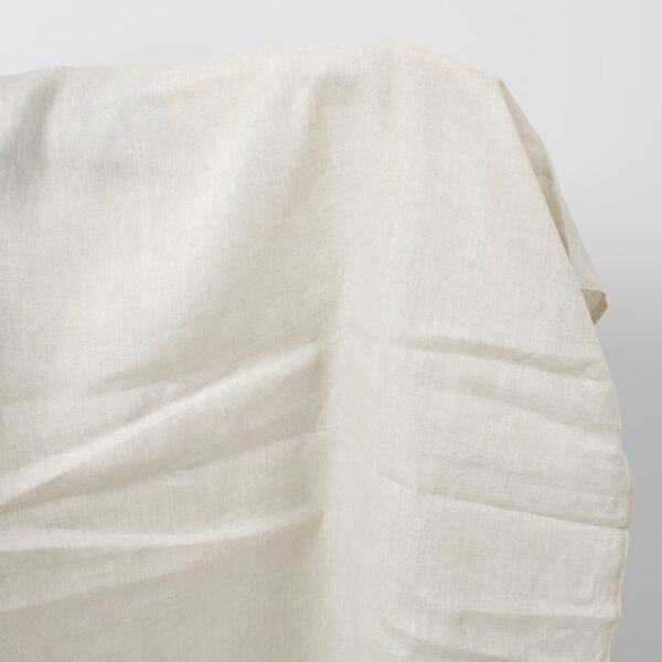 Plain linen fabric in light grey
