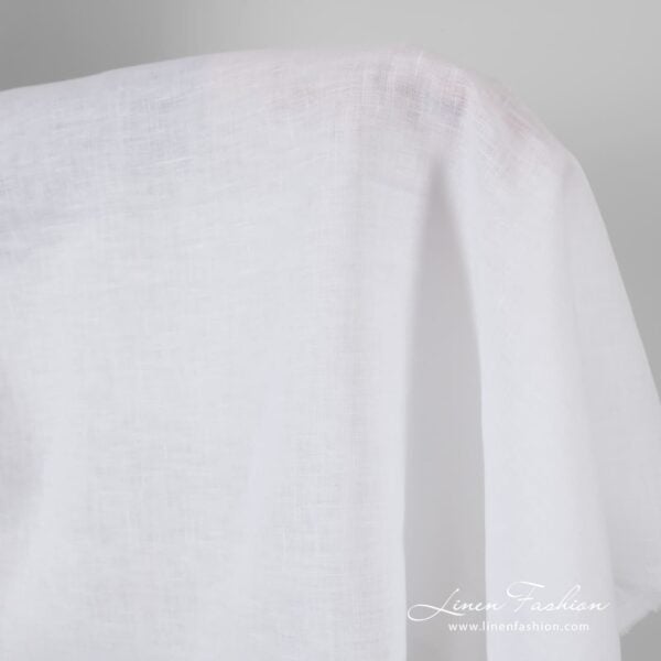 100% linen fabric in optical white