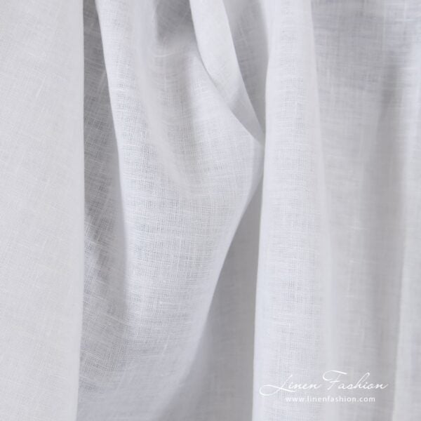 Optical white linen fabric for clothes and home textile