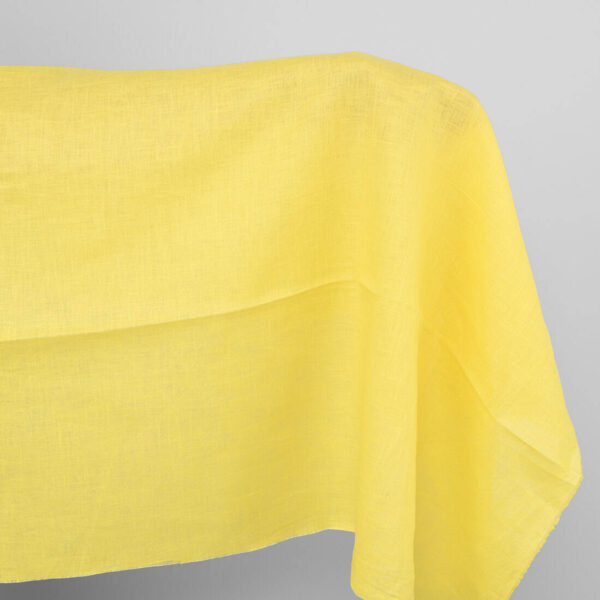 Yellow linen fabric