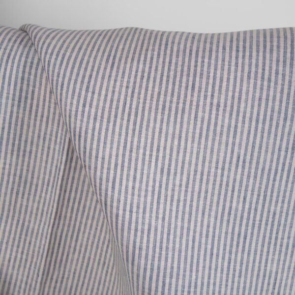 Pellavakangas sinisillä ja ruskehtavilla raidoilla - Image 2
