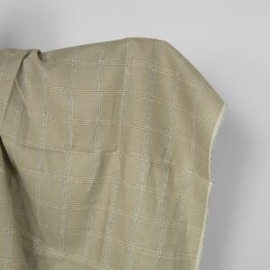 Pellavakangas vihreä-beige ruudullinen