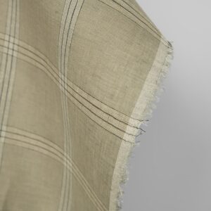 Pellavakangas vihreä-beige ruudullinen