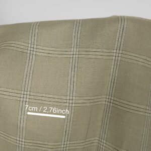 Pellavakangas vihreä-beige ruudullinen