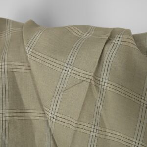 Pellavakangas vihreä-beige ruudullinen