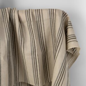 Pellavakangas, beige harmailla raidoilla