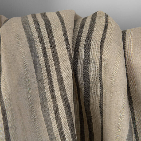 Pellavakangas, beige harmailla raidoilla - Image 3