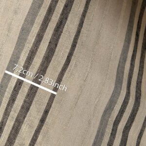 Pellavakangas, beige harmailla raidoilla