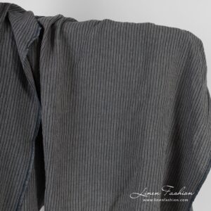 Sinimustaraidallinen pellavakangas, pesty