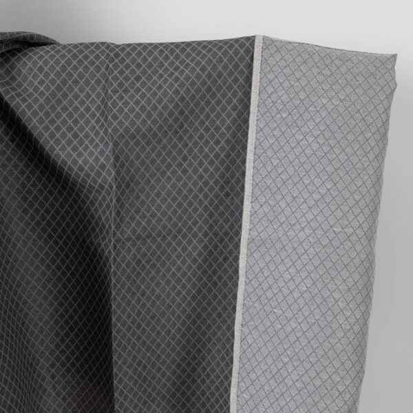 Pellavapuuvillakangas harmaa timantti-jacquard