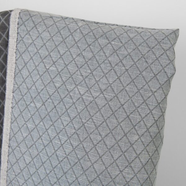 Pellavapuuvillakangas harmaa timantti-jacquard - Image 2