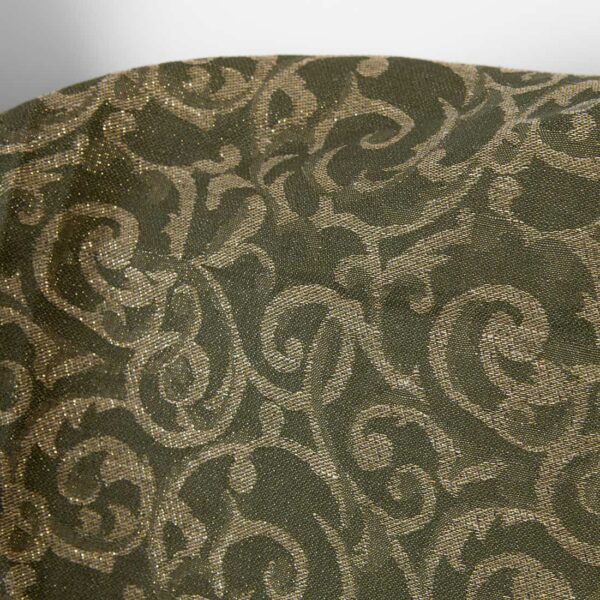Pellavapuuvillakangas vihreä ja luonnonvärinen jacquard kulta lurex - Image 4