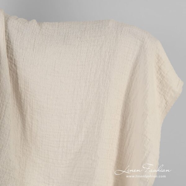 Light cream linen fabric in rhombus