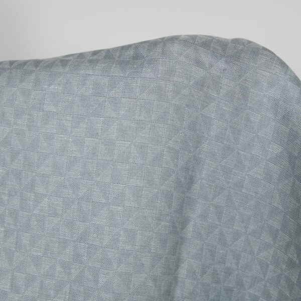Pellavakangas harmaa jacquard-kolmiokuvio - Image 2