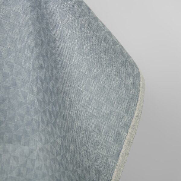 Pellavakangas harmaa jacquard-kolmiokuvio - Image 3