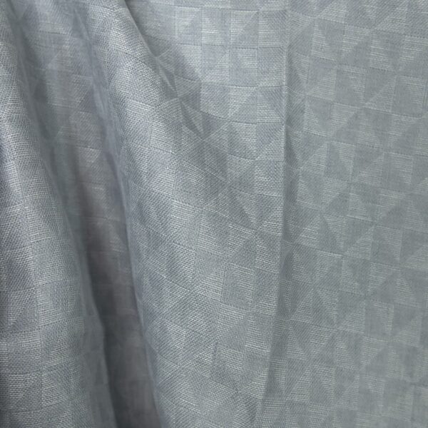 Pellavakangas harmaa jacquard-kolmiokuvio - Image 4