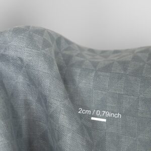 Pellavakangas harmaa jacquard-kolmiokuvio