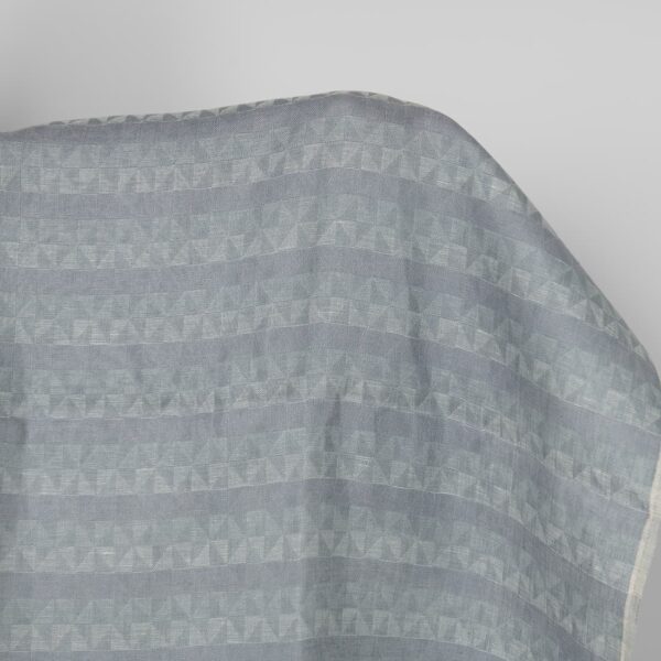 Pellavakangas harmaanvioletti jacquard-kolmiokuvio