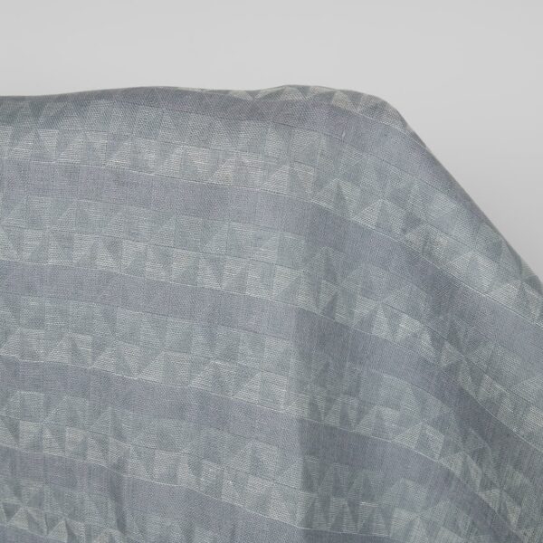 Pellavakangas harmaanvioletti jacquard-kolmiokuvio - Image 2