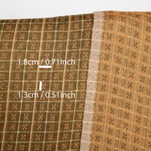 Pellavakangas kaksipuolinen ruskea-saviruudullinen