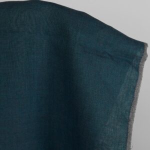 Paksu pellavakangas, syvän sininen/turkoosi väri