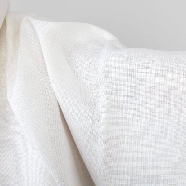 Off-white linen fabric, solid