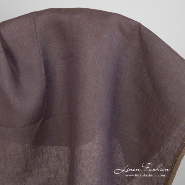Lightweight linen fabric brownish purple colour 150cm