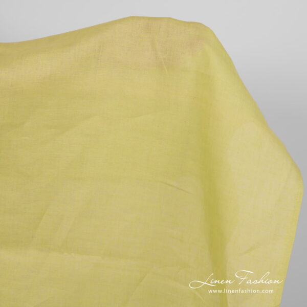 Linen fabric pale lime colour 150cm
