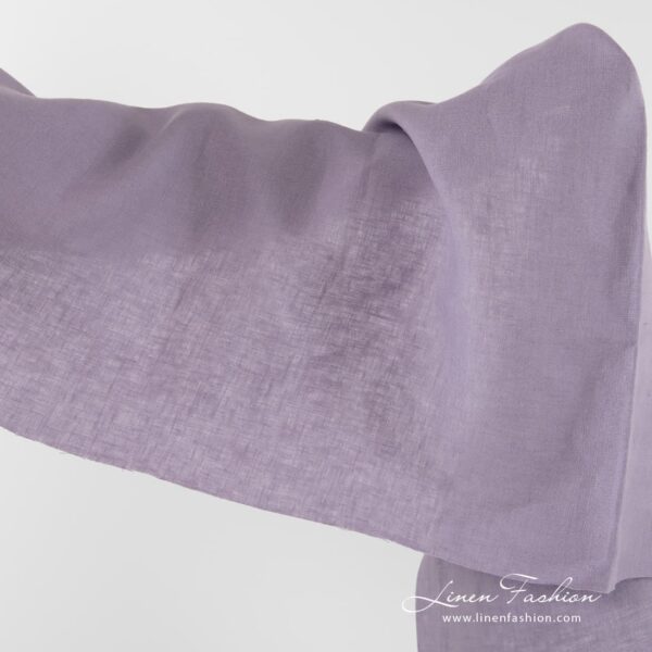 Linen fabric in lavender colour.