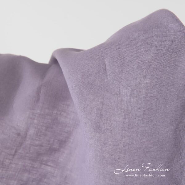 100% linen fabric in lavender colour.