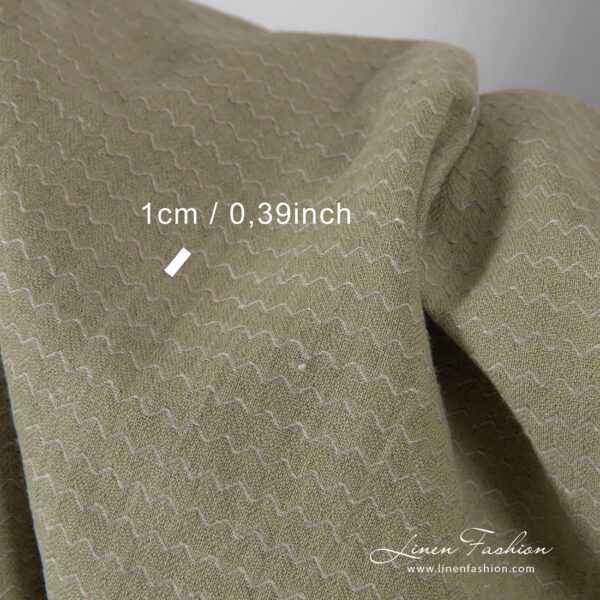 Greenish linen cotton fabric, perfect for home textile and clothes
