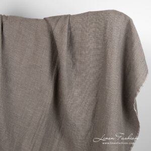 Harmaa pesty pellavapuuvillakangas 9 Grey linen cotton fabric, specially washed to increase softness