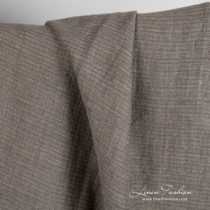 Harmaa pesty pellavapuuvillakangas 10 Linen cotton fabric in grey color, perfect for clothes and home textile