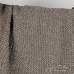 Harmaa pesty pellavapuuvillakangas 11 Grey linen cotton fabric in small delicate design