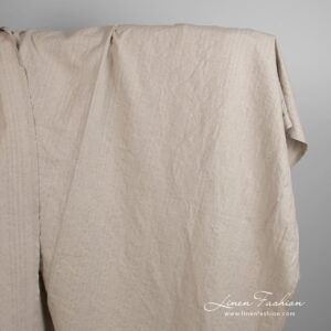 Luonnonvärinen pellavapuuvillakangas pesty 9 Natural color linen cotton fabric