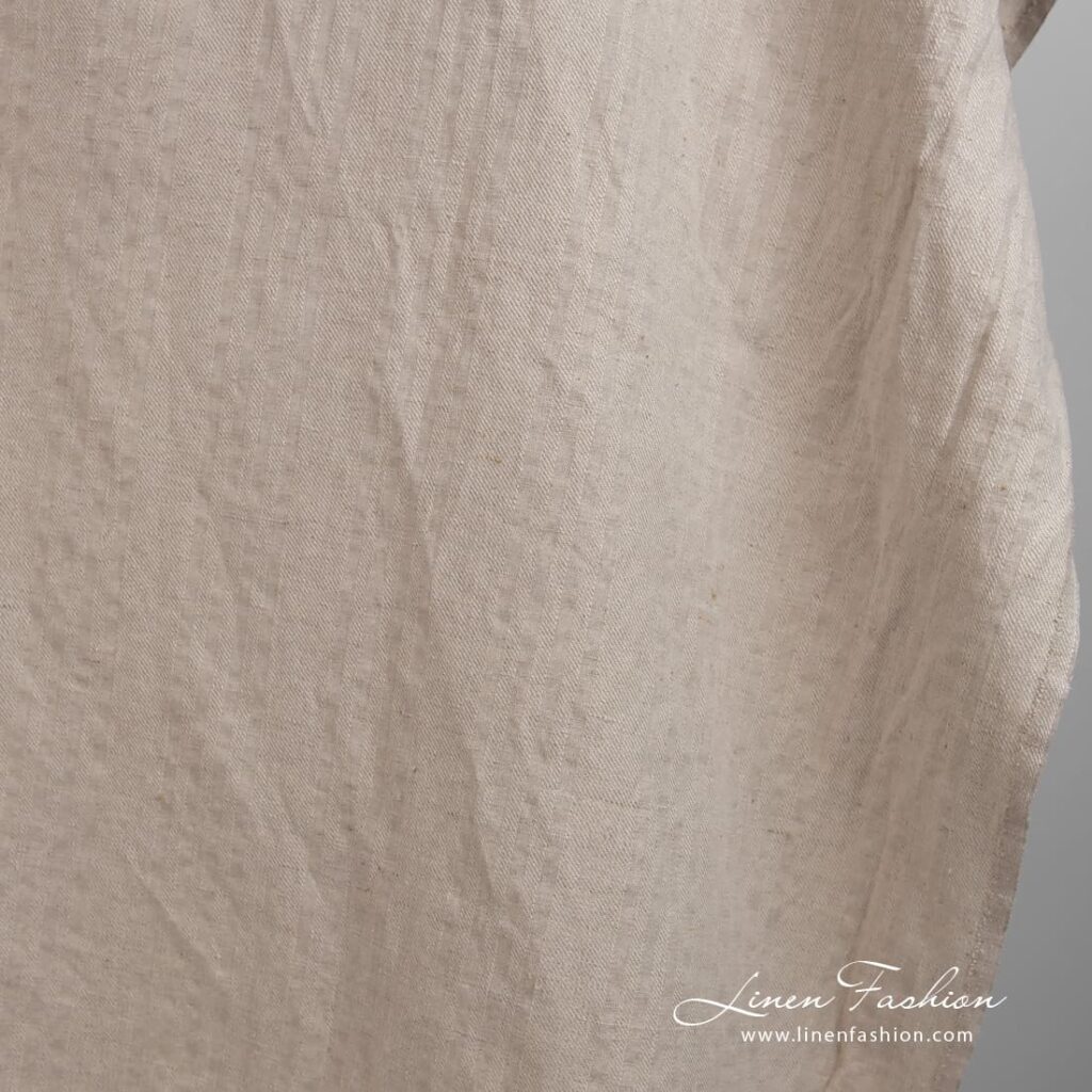 Luonnonvärinen pellavapuuvillakangas pesty 3 Natural color linen cotton fabric, perfect for clothes and home textile