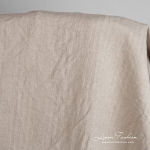 Luonnonvärinen pellavapuuvillakangas pesty 10 Natural color linen cotton fabric, specially washed to increase softness