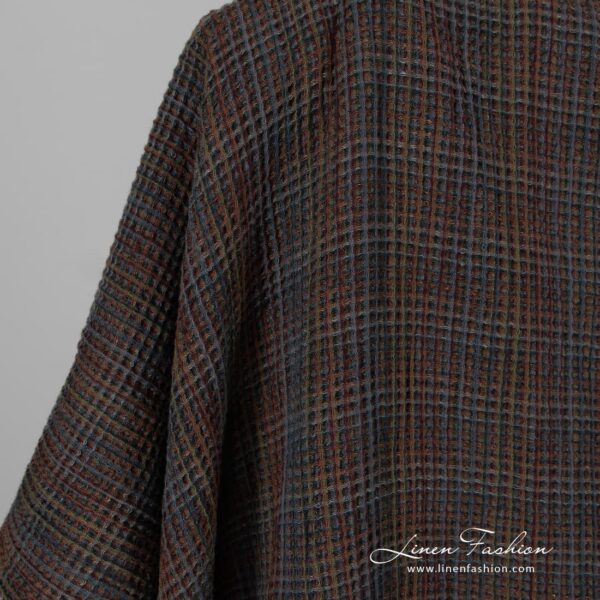 Linen cotton washed fabric, multi coloured.