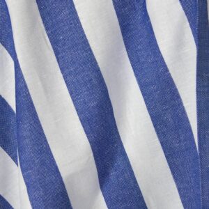 Pellava-puuvillakangas valko-siniraidallinen