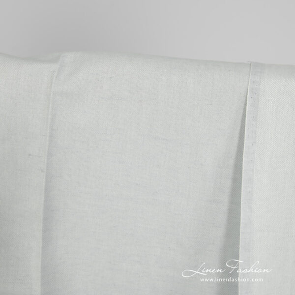 Linen cotton fabric blueish green twill weave product photo