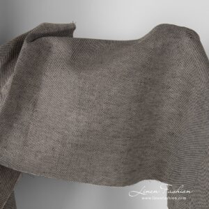 Pellavapuuvillakangas leveällä kalanruotokuviolla