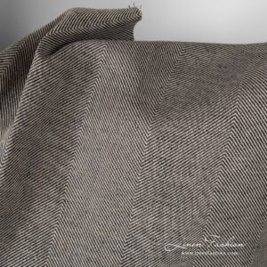 Pellavapuuvillakangas leveällä kalanruotokuviolla