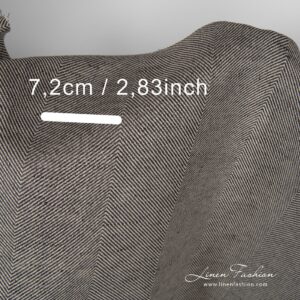 Pellavapuuvillakangas leveällä kalanruotokuviolla