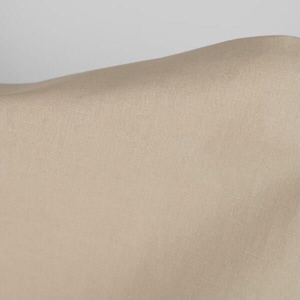 Linen cotton fabric grey-brown and warm grey melange, 150cm