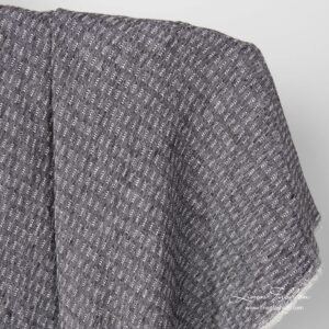 Pellava mustavalkoinen kuviollinen kangas pesty 7 Washed linen black white pattern fabric